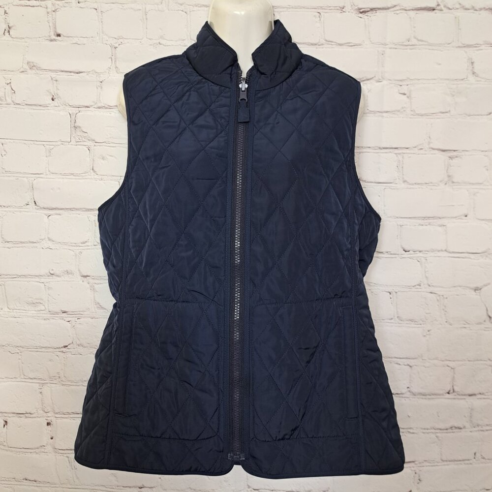 Talbots Quilted Reversible Vest Size Small
